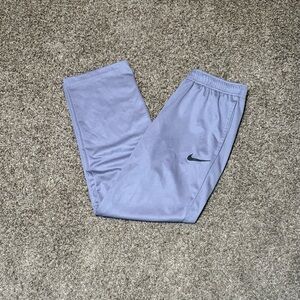 Nike Men's Y2K Baggy Grey Track Pants Size Large Swoosh Logo Drawstring Pockets